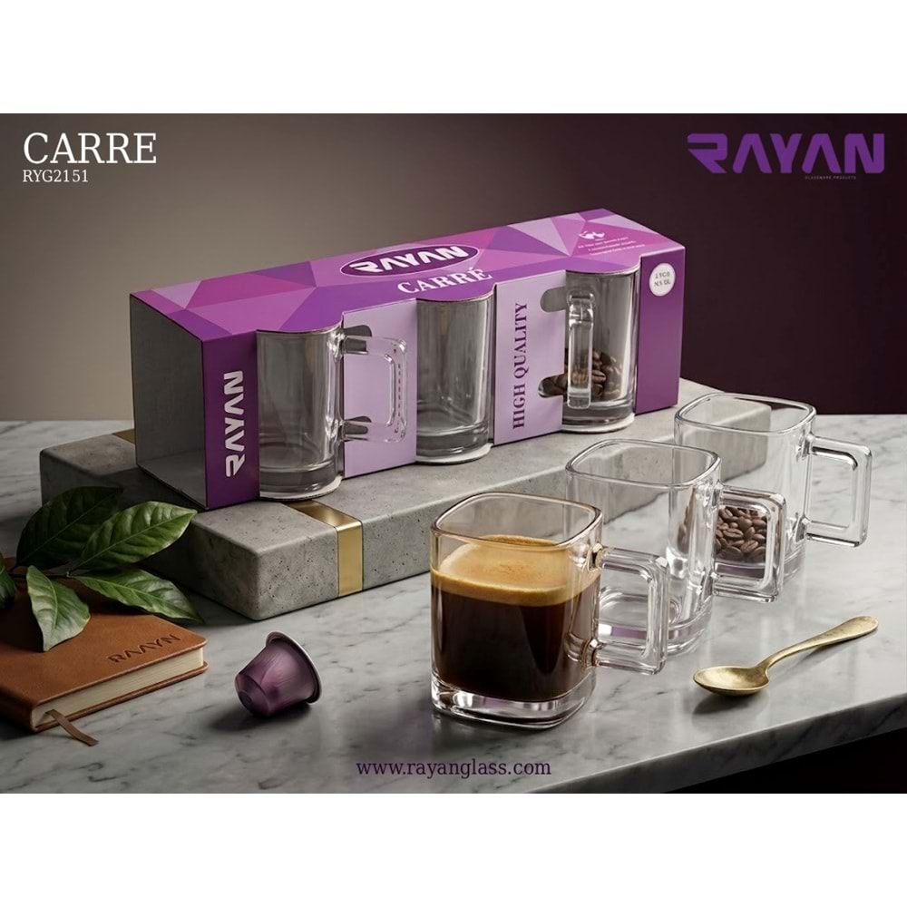 3LÜ BARDAK CARRE