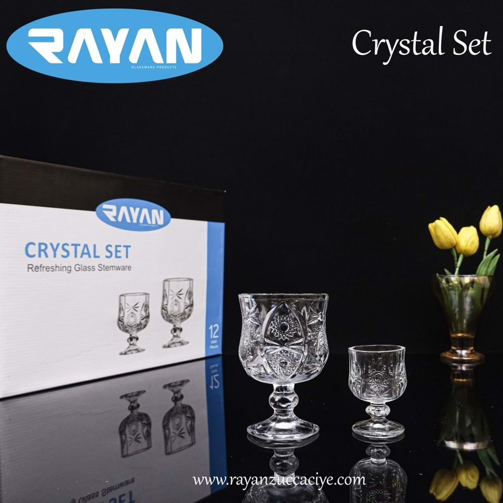 12 PARÇA CRYSTAL SET