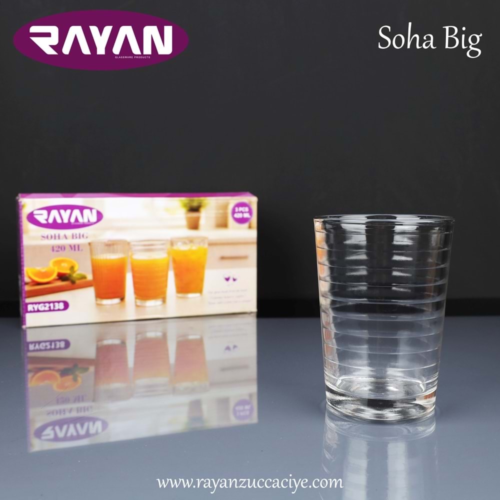 3LÜ BARDAK SOHA BIG 420 ML