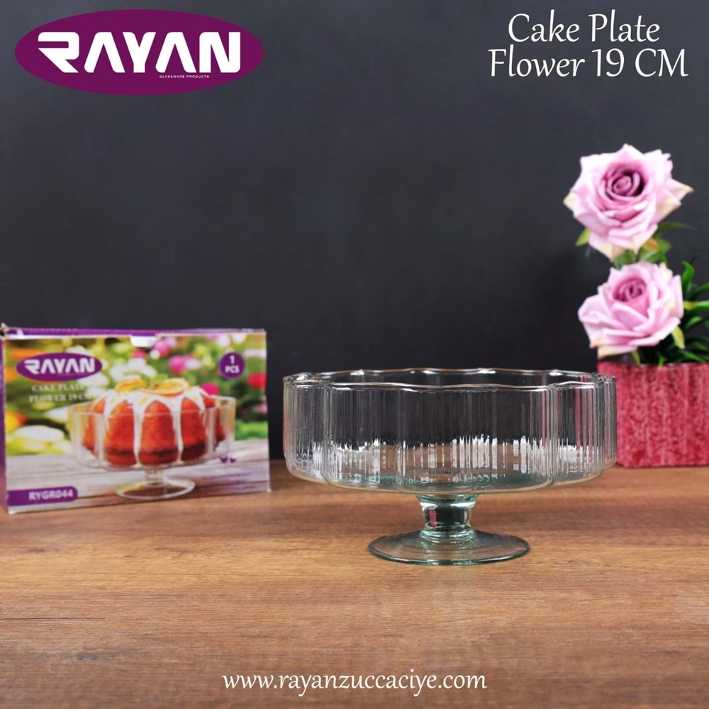 CAKE PLATE FLOWER 19 CM