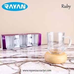3LÜ RUBY KULPLU BARDAK (SADE)