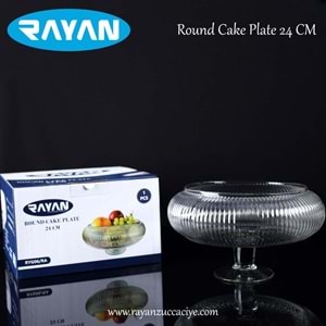AYAKLI ROUND CAKE PLATE 24 CM