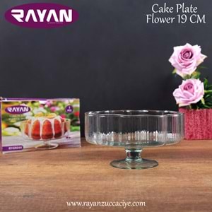 CAKE PLATE FLOWER 19 CM