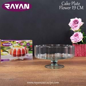 CAKE PLATE FLOWER 19 CM